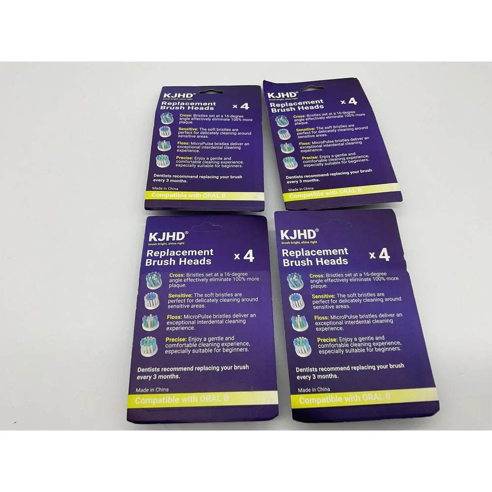 KJHD Replacement Brush Heads Unisex 16ct White Variety Pack Oral‎ B Compatible